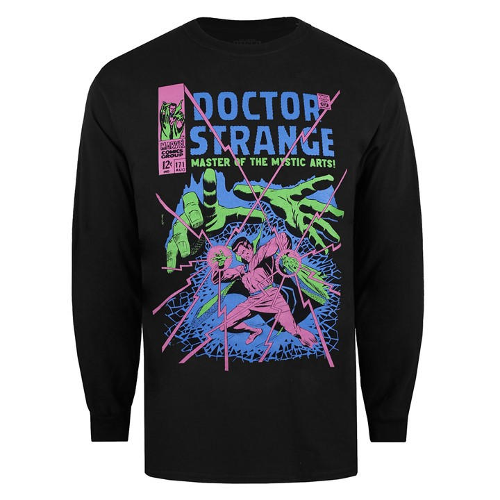 Marvel Comics  Black Long Sleeve T-Shirt in Size L, Sports Direct