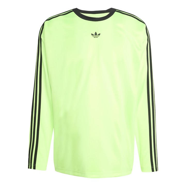 Adidas Men' Green Jacq Jsy Ls in Size S, Sports Direct