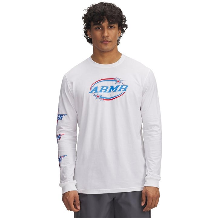 Under Armour Men's White Ua 60/40S Stacked St in Size 2XL, Sports Direct