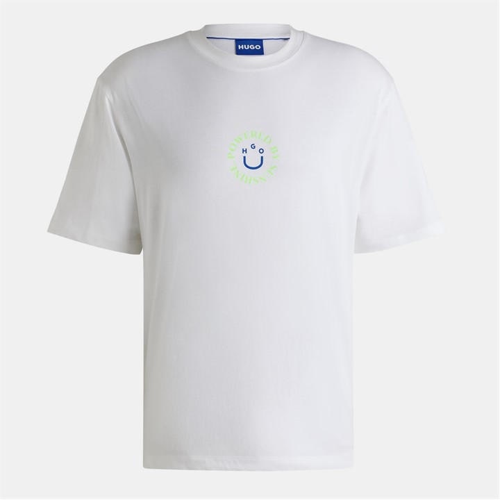 Hugo Men' White Napoka 01 Regular Fit T-Shirt in Size S, Sports Direct
