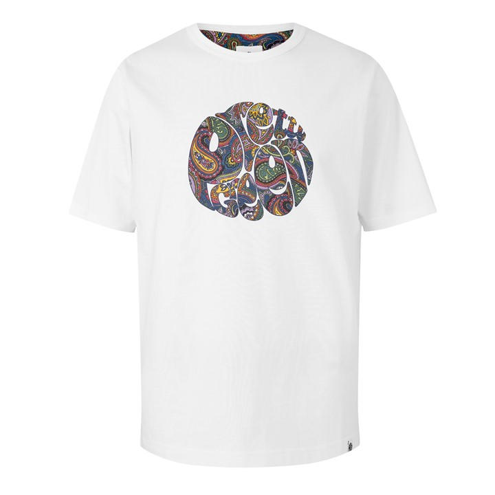 Pretty Green Men's White T-Shirt in Size L, Sports Direct