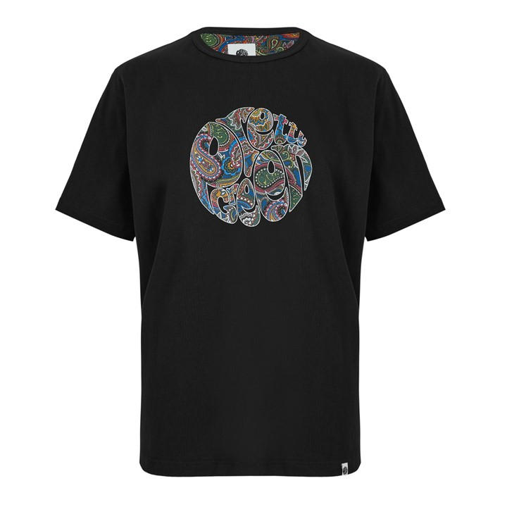 Pretty Green Men's Pg House Paisley Regular Fit T-Shirt - Black - Medium - Image 5