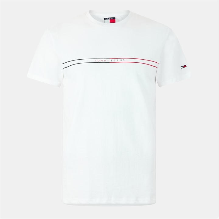 Tommy Jeans Men's Cream Slim Entry Graphic T-Shirt in Size XS, Sports Direct