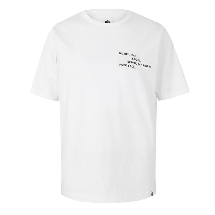 Pretty Green Men's White T-Shirt in Size L, Sports Direct