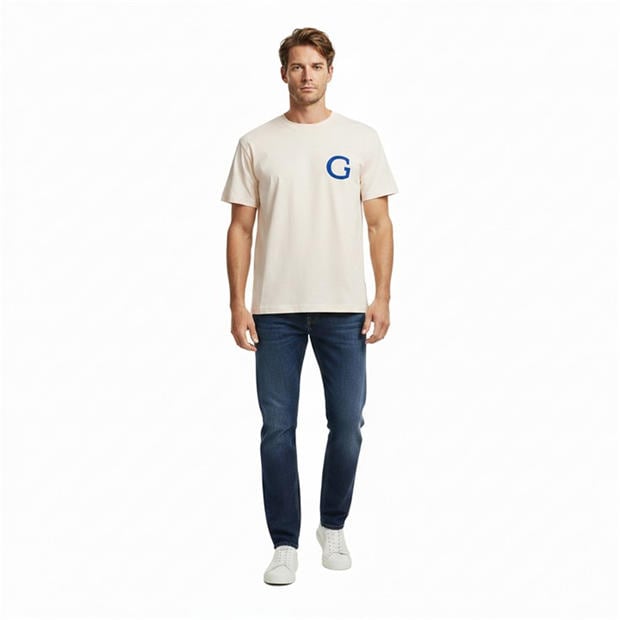 Cream White 119 - Gant - Men's Oversized T-Shirt