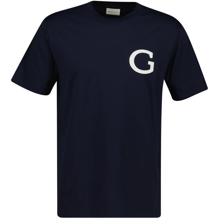 Gant Men's Blue Oversized T-Shirt in Size L, Sports Direct
