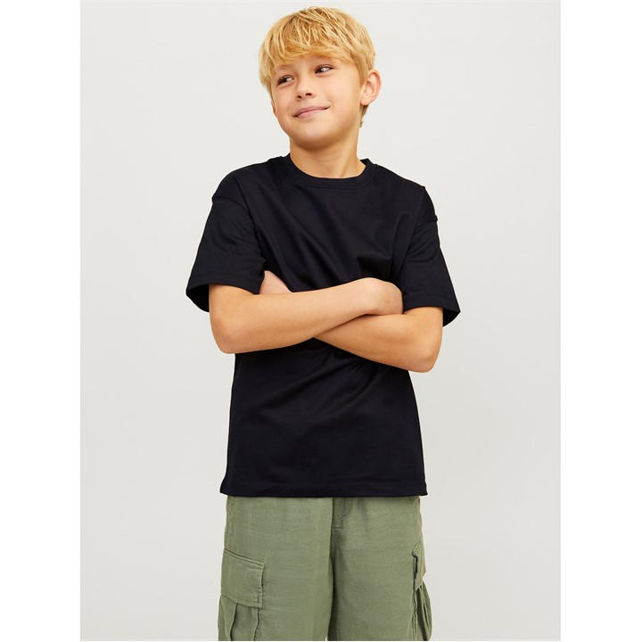 Jack And Jones Boys Black Kids' Regular Fit T-Shirt in Size 9 - 10 Years, Sports Direct