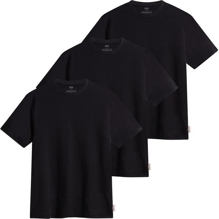 Hunter Men's Black 3 Pack Crew Neck T-Shirts in Size XL, Sports Direct