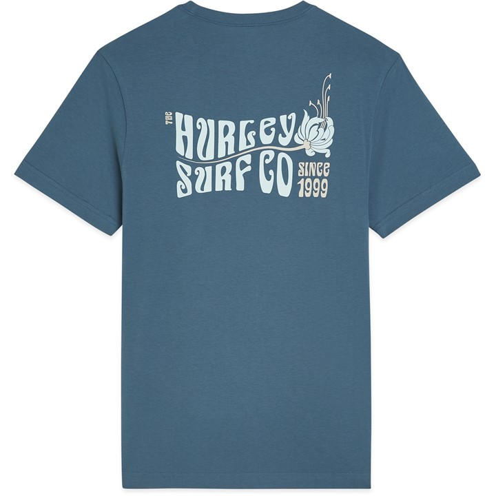 Hurley Men' Blue Graphic T-Shirt in Size S, Sports Direct