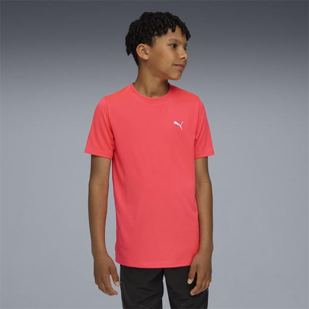 GlowingRed-W - Puma - Unisex Kids' Tad Essentials T-Shirt