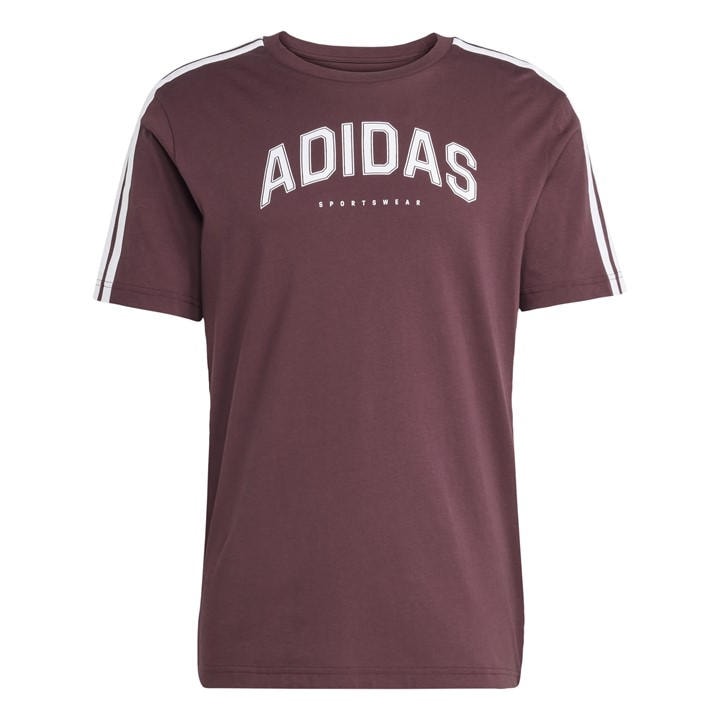 Adidas Men's Red Codes Collegiate Linear Graphic T-Shirt in Size M, Sports Direct