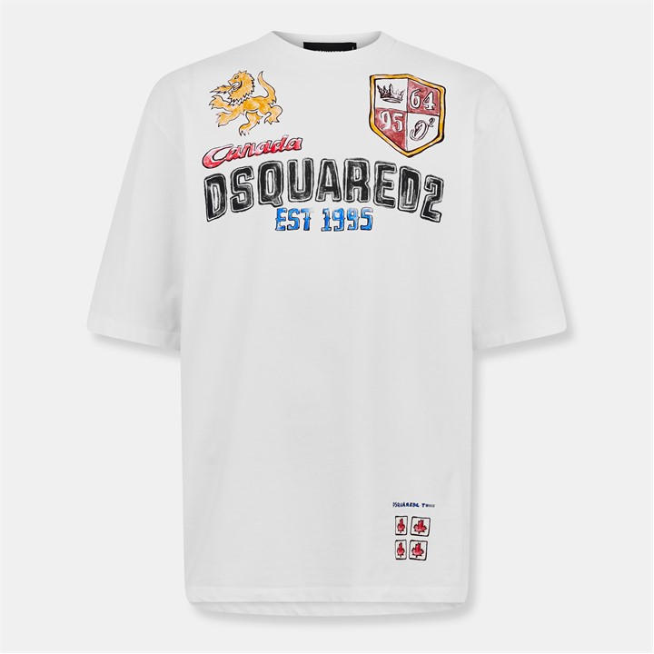 Dsquared2 Men's White Oversized T-Shirt in Size L, Sports Direct