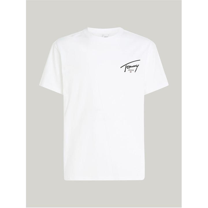 Tommy Jeans Men's White Back Flag Logo T-Shirt in Size XS, Sports Direct