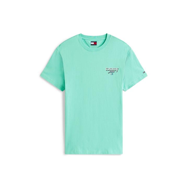 Tommy Jeans Men's Green Back Flag Logo T-Shirt in Size 2XL, Sports Direct