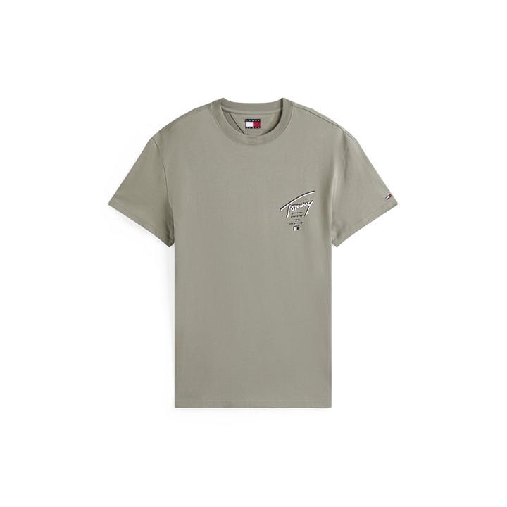 Tommy Jeans Men's Green Back Flag Logo T-Shirt in Size XS, Sports Direct