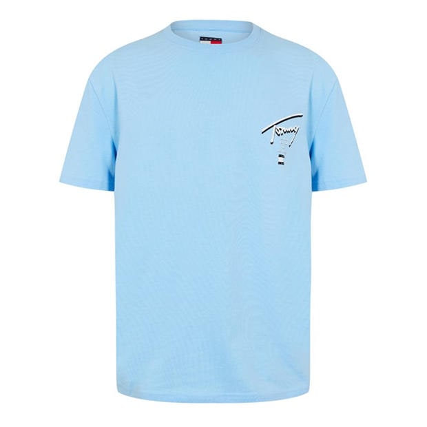 Sig Lght Blue - Tommy Jeans - Back Flag Logo T-Shirt