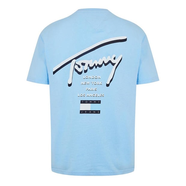 Sig Lght Blue - Tommy Jeans - Back Flag Logo T-Shirt