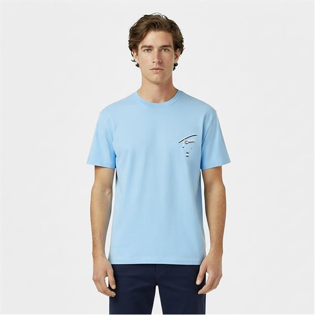 Sig Lght Blue - Tommy Jeans - Back Flag Logo T-Shirt