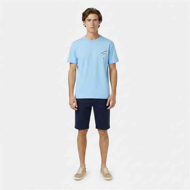 Sig Lght Blue - Tommy Jeans - Back Flag Logo T-Shirt