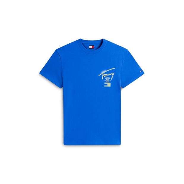 Sig City Blue - Tommy Jeans - Back Flag Logo T-Shirt