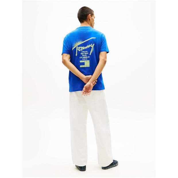 Sig City Blue - Tommy Jeans - Back Flag Logo T-Shirt