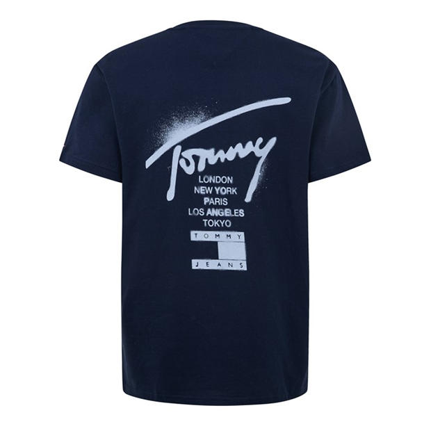 Dark Night Navy - Tommy Jeans - Back Flag Logo T-Shirt
