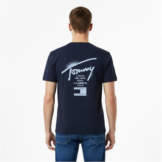 Dark Night Navy - Tommy Jeans - Back Flag Logo T-Shirt