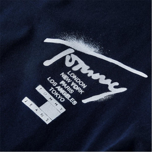Dark Night Navy - Tommy Jeans - Back Flag Logo T-Shirt