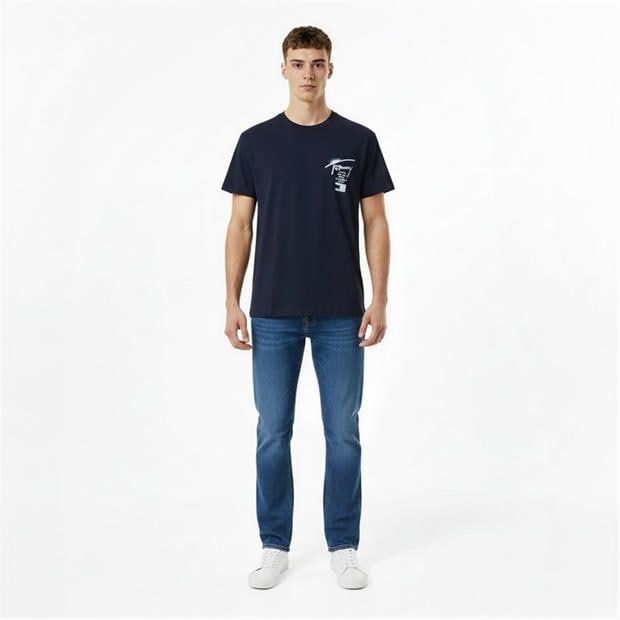 Dark Night Navy - Tommy Jeans - Back Flag Logo T-Shirt