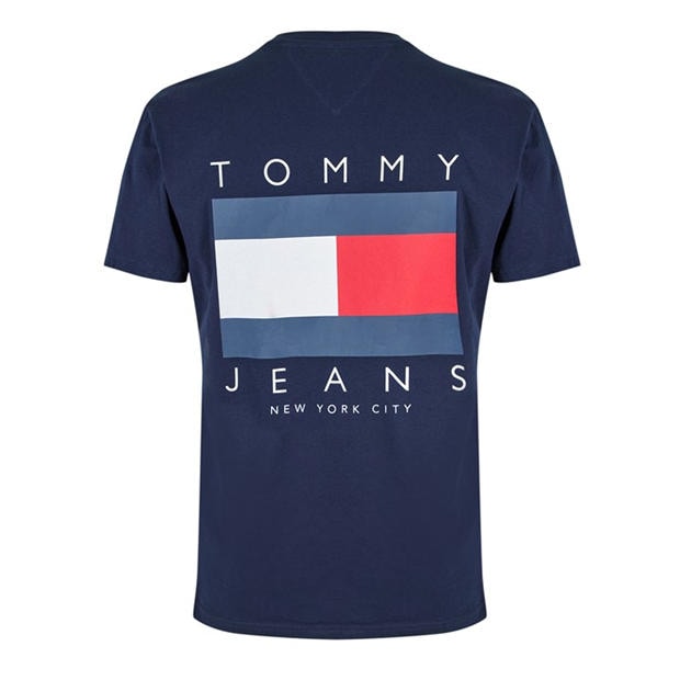 Flag Basic Navy - Tommy Jeans - Back Flag Logo T-Shirt