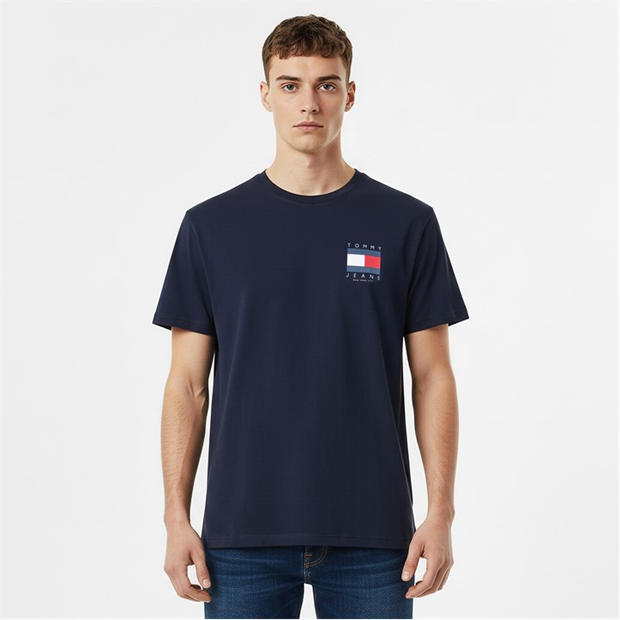 Flag Basic Navy - Tommy Jeans - Back Flag Logo T-Shirt