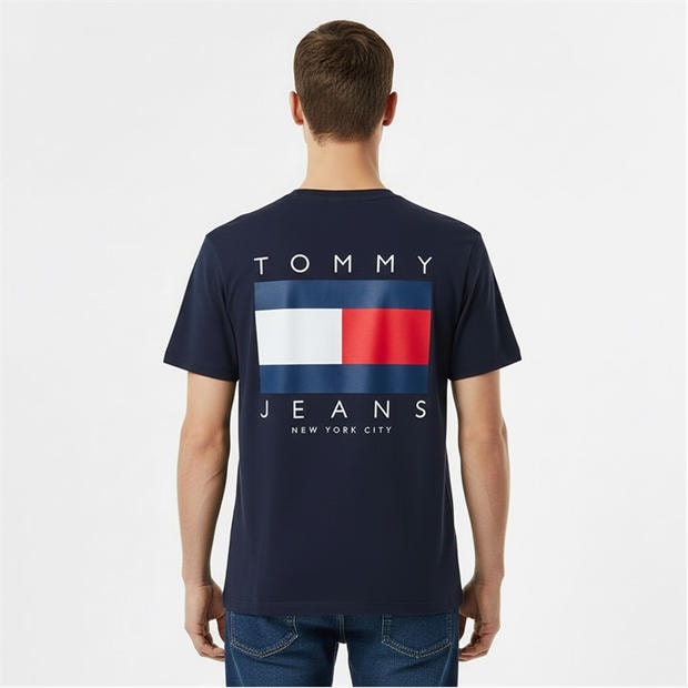 Flag Basic Navy - Tommy Jeans - Back Flag Logo T-Shirt