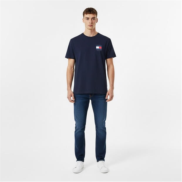Flag Basic Navy - Tommy Jeans - Back Flag Logo T-Shirt