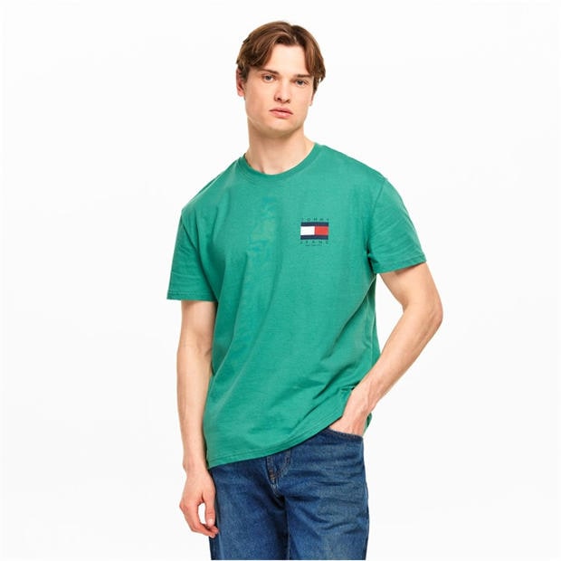 Flag Green - Tommy Jeans - Back Flag Logo T-Shirt