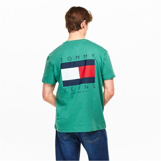 Flag Green - Tommy Jeans - Back Flag Logo T-Shirt
