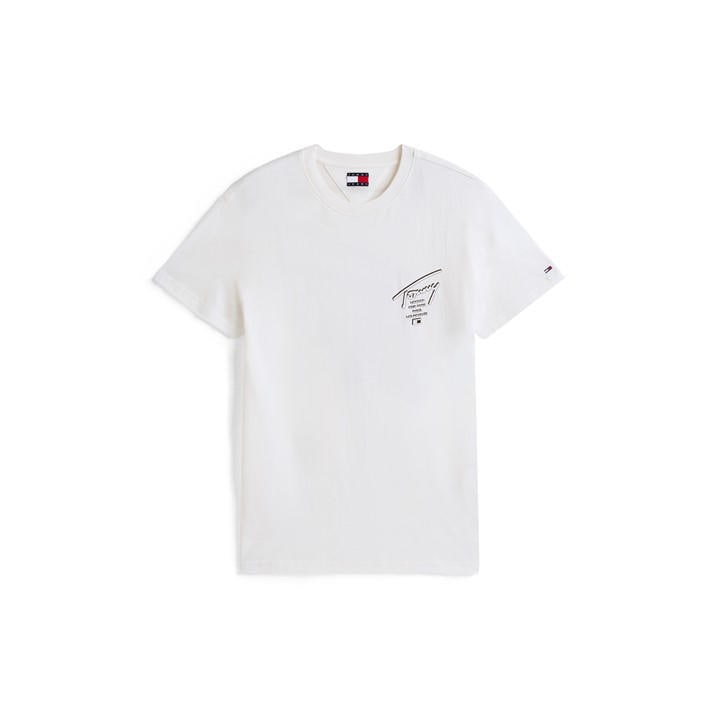 Tommy Jeans Men's White Back Flag Logo T-Shirt in Size XS, Sports Direct