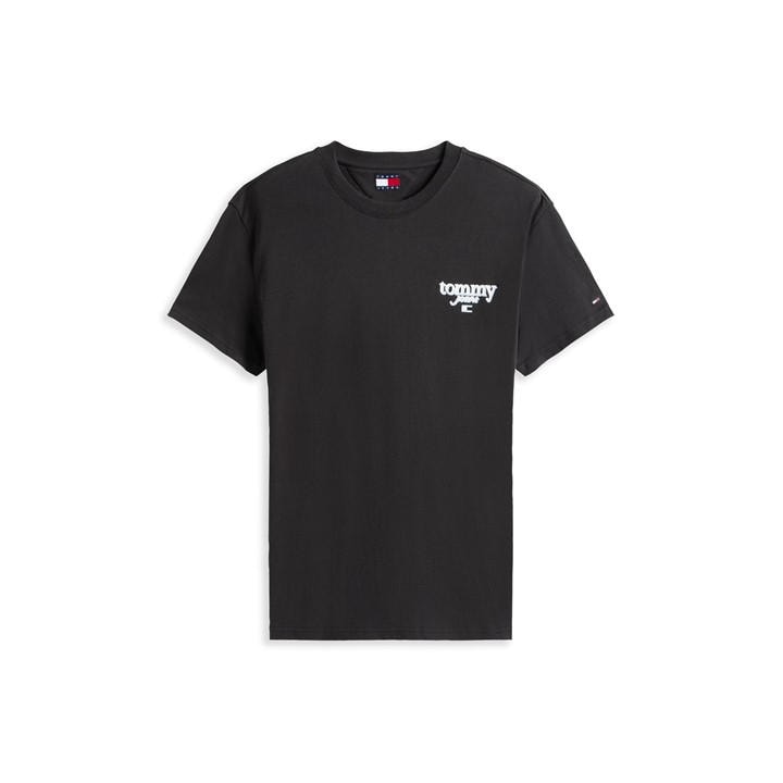 Tommy Jeans Men's Black Back Flag Logo T-Shirt in Size 2XL, Sports Direct