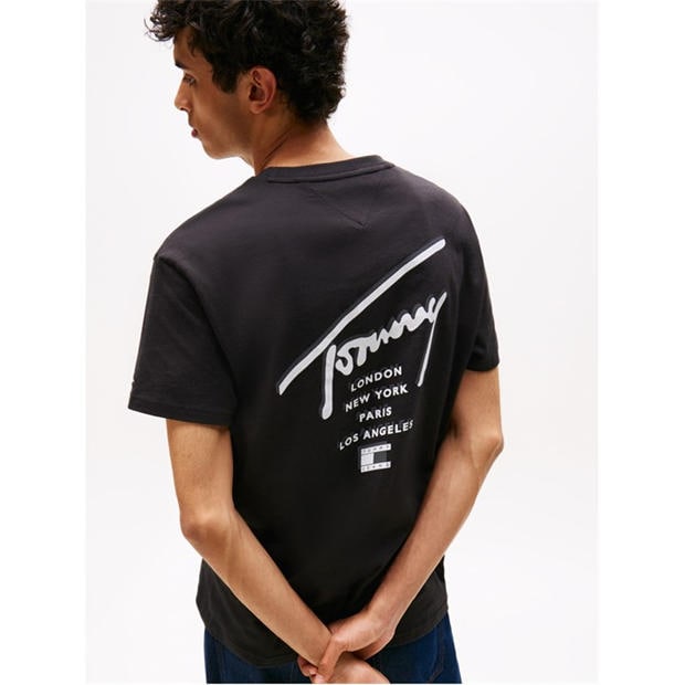Черен Sig 2 - Tommy Jeans - Back Flag Logo T-Shirt