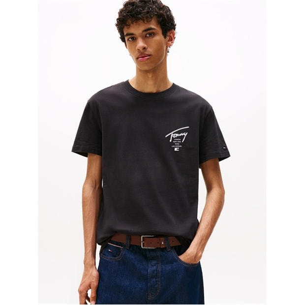 Черен Sig 2 - Tommy Jeans - Back Flag Logo T-Shirt