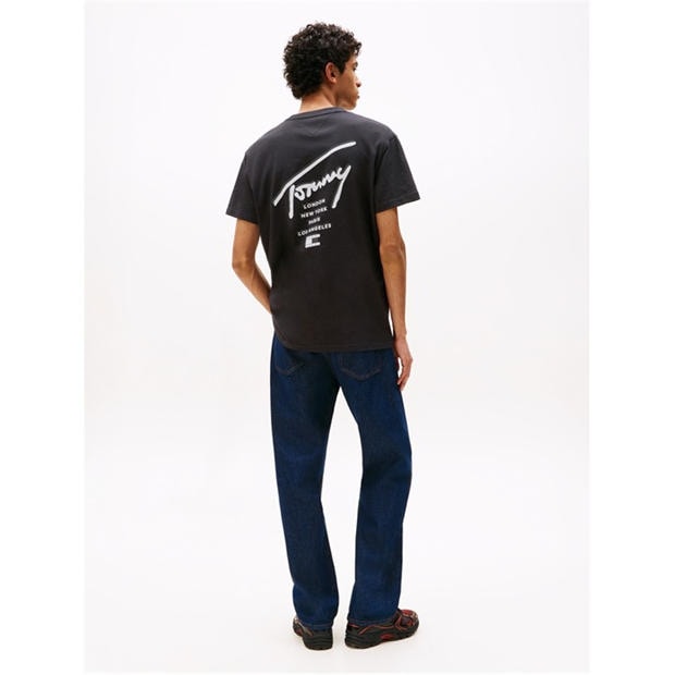 Черен Sig 2 - Tommy Jeans - Back Flag Logo T-Shirt