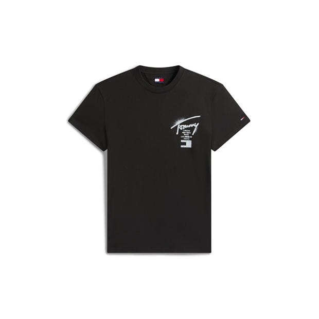 Sig Black - Tommy Jeans - Back Flag Logo T-Shirt