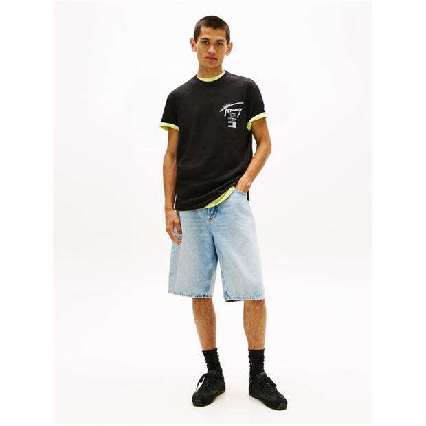 Sig Black - Tommy Jeans - Back Flag Logo T-Shirt