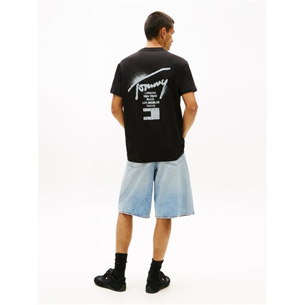 Sig Black - Tommy Jeans - Back Flag Logo T-Shirt