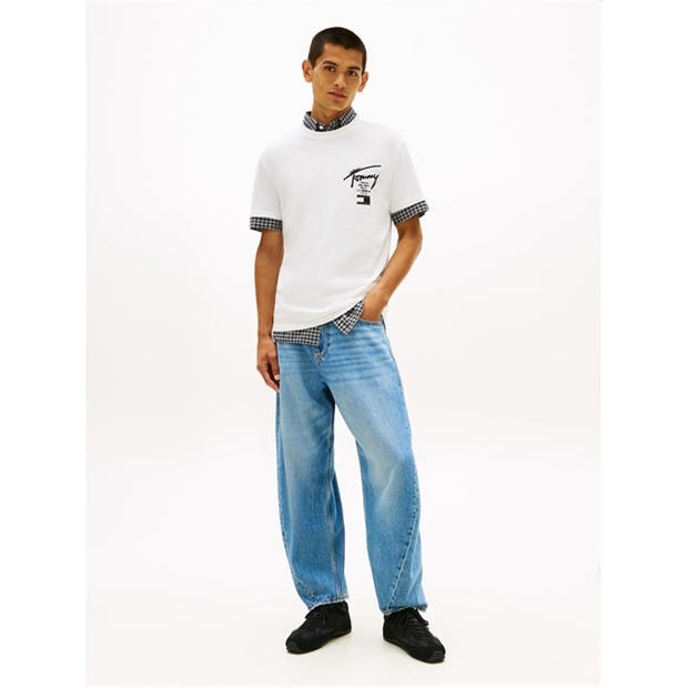 Sig Ecru - Tommy Jeans - Back Flag Logo T-Shirt