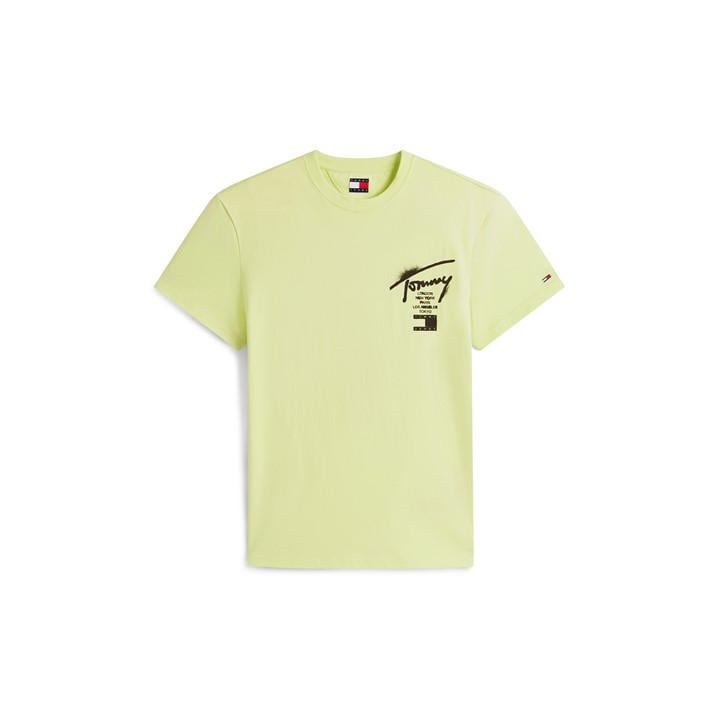 Tommy Jeans Men's Green Back Flag Logo T-Shirt in Size 2XL, Sports Direct