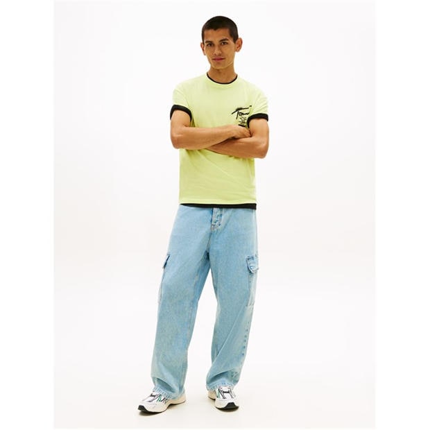 Faded Lime - Tommy Jeans - Back Flag Logo T-Shirt