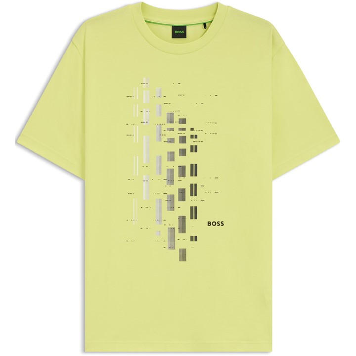 Boss Men's Green Hbg Grx Degradé Geometric Print T-Shirt in Size M, Sports Direct