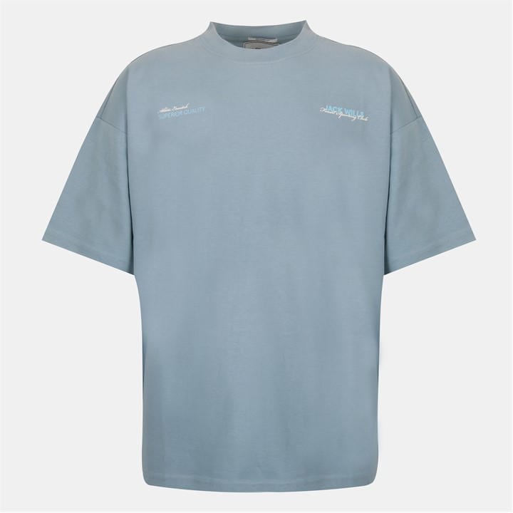 Jack Wills Men's Grey Jw Established Regular Fit T-Shirt in Size 2XL, Sports Direct