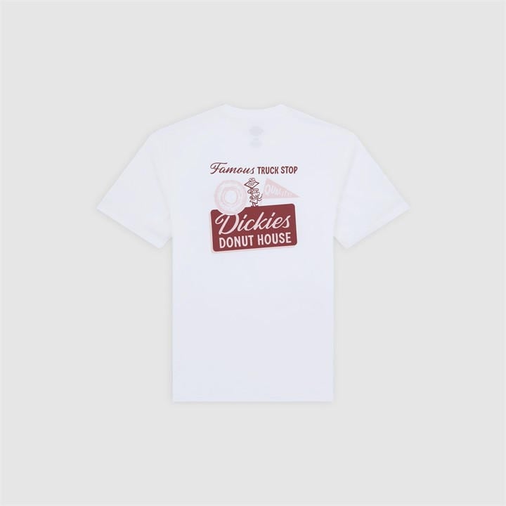Dickies Men' White Doughnut T-Shirt in Size S, Sports Direct
