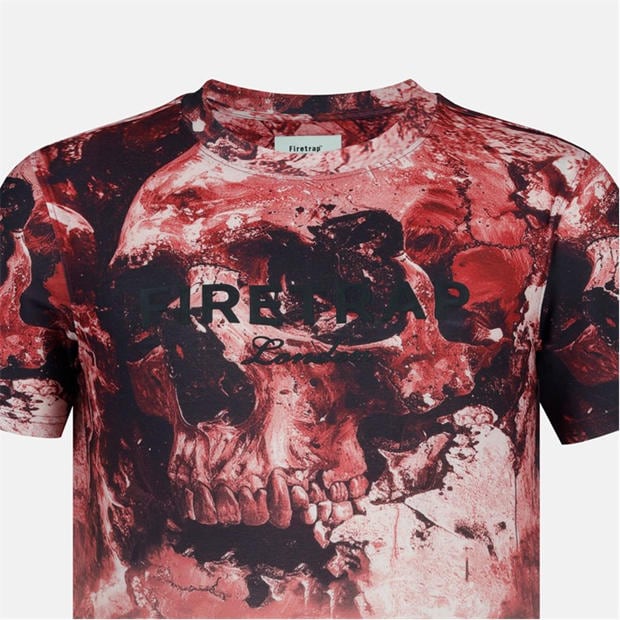 Burgundy - Firetrap - Sub T Shirt Mens
